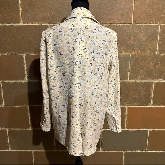NWT M.N.I. Daisy Print One Button Oversized Blazer Jacket Women's S Small - Picture 5 of 8